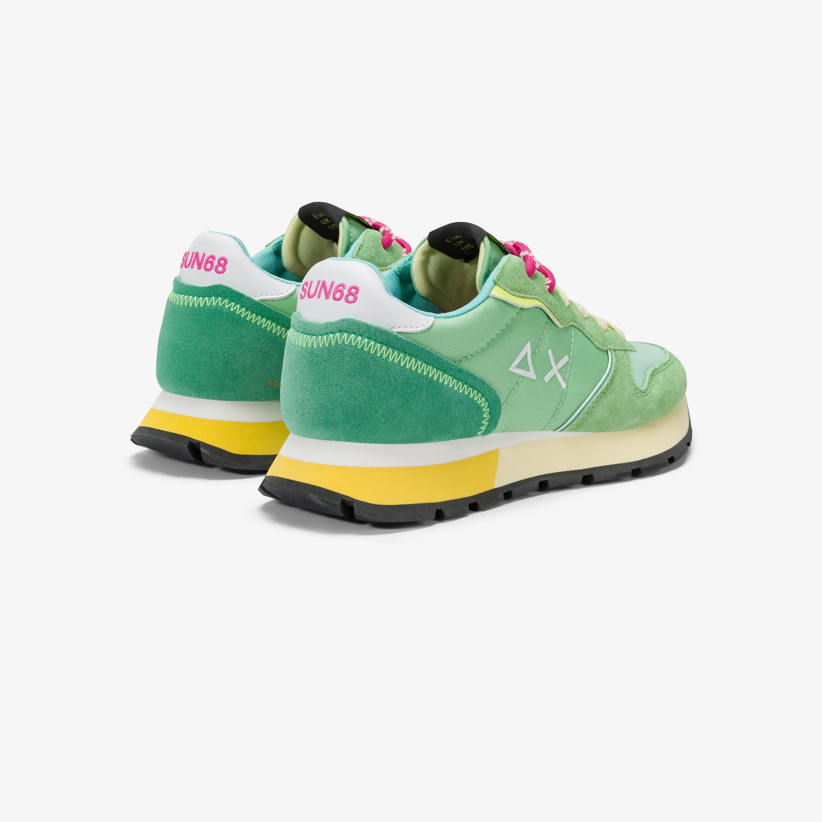 Sneaker Ally Color Explosion in suede e nylon verde menta