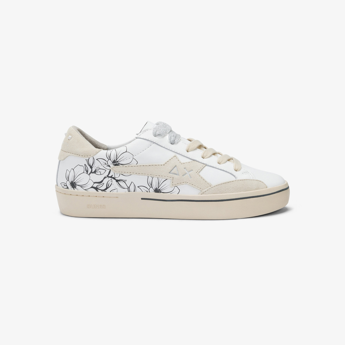 KATY PRINTED LEATHER BIANCO/BIANCO PANNA