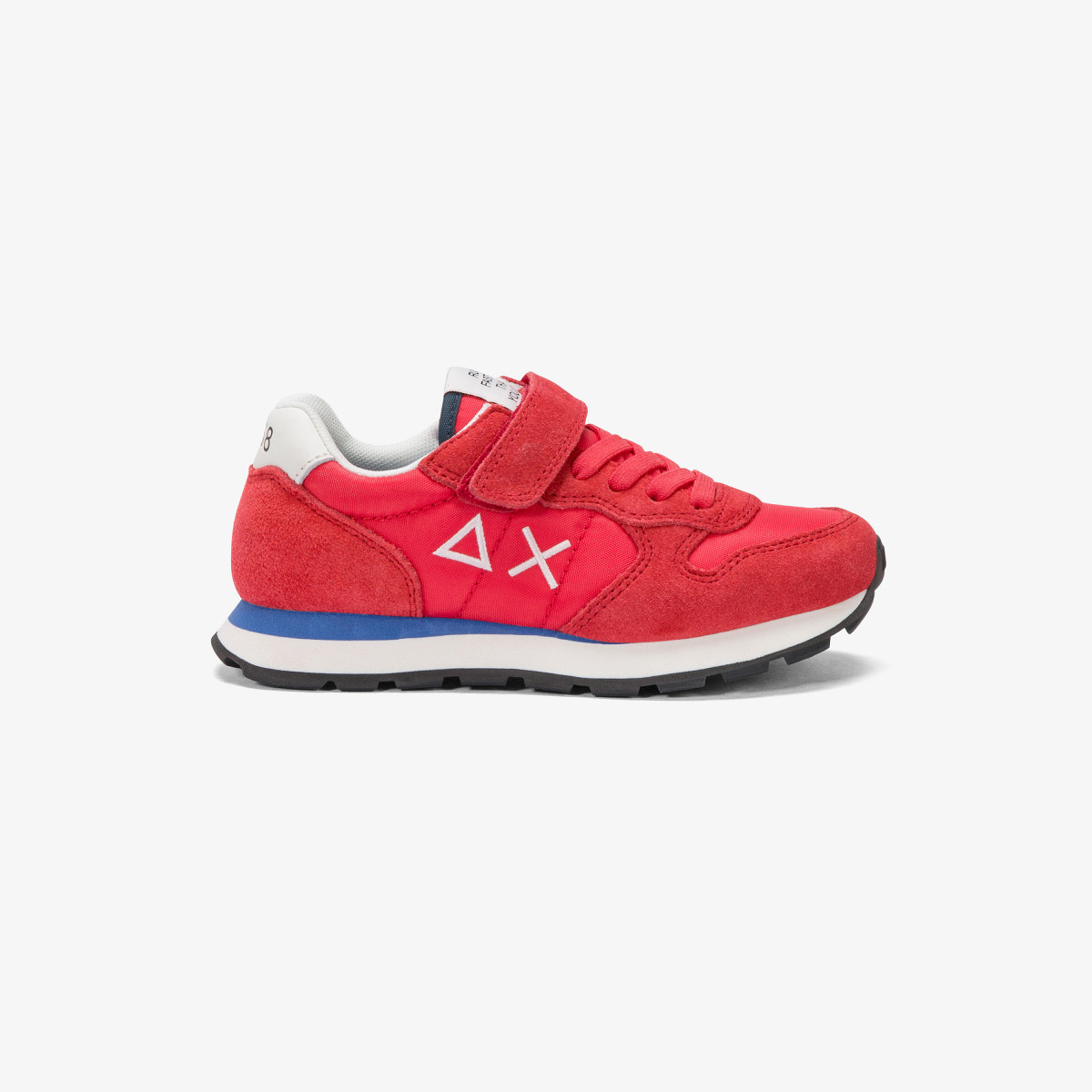Tom red nylon and suede sneaker