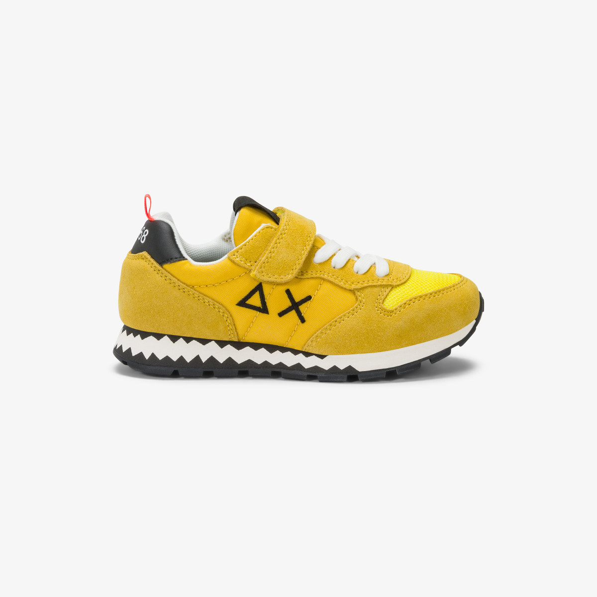 Boys’ Tom Snake yellow nylon and suede sneaker