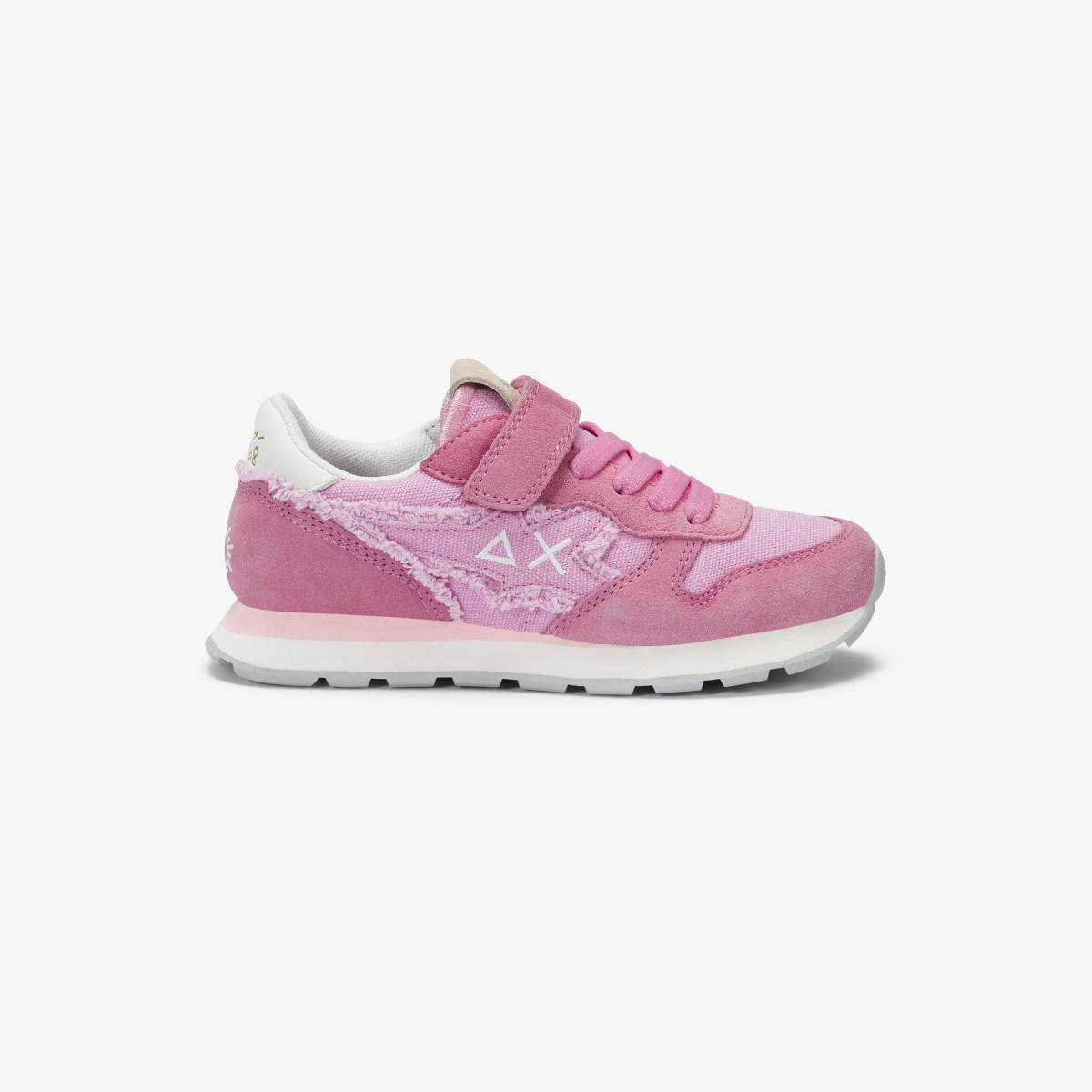 Girls' Big Stargirl cyclamen canvas and suede sneaker
