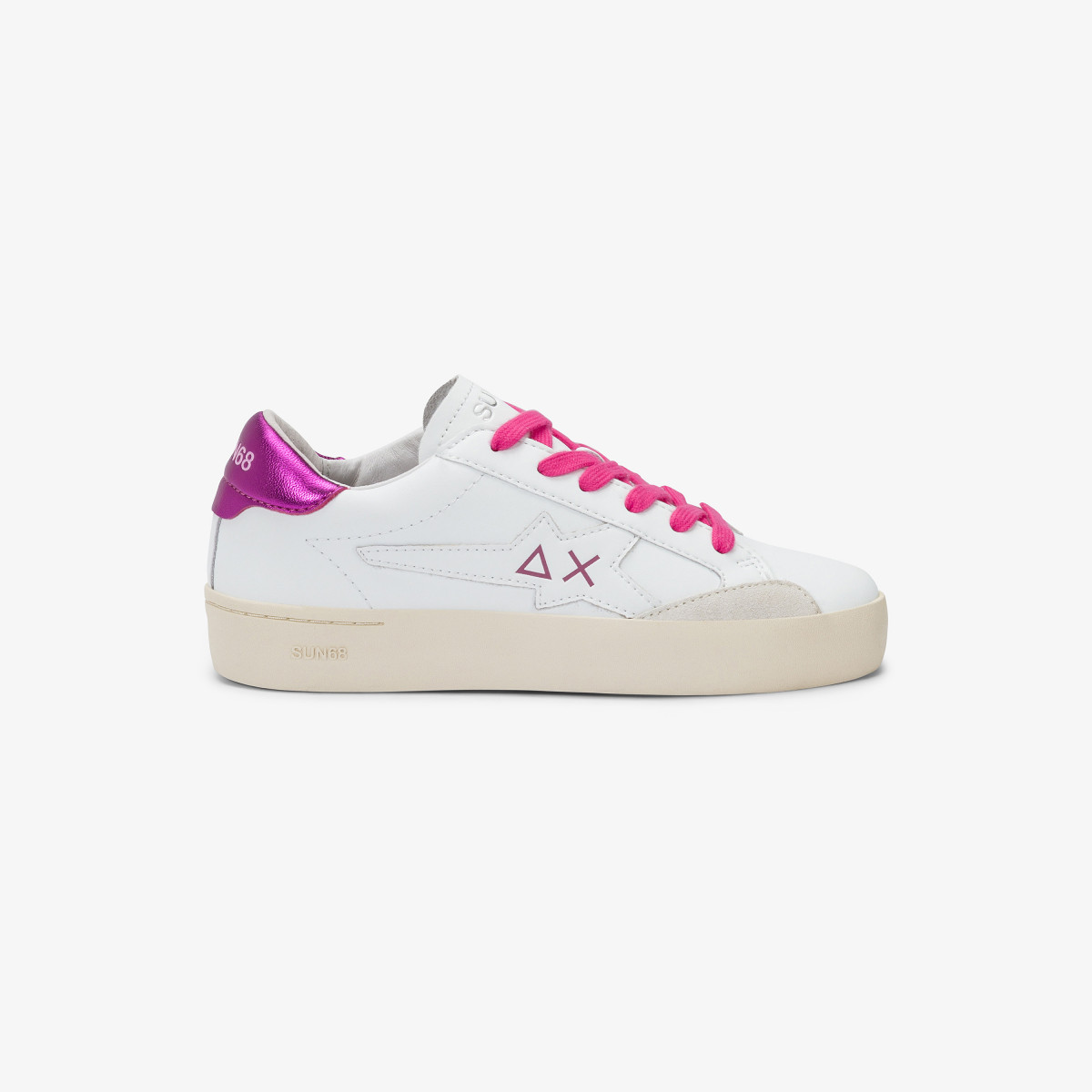 GIRL'S KATY LEATHER (TEEN) BIANCO/FUXIA