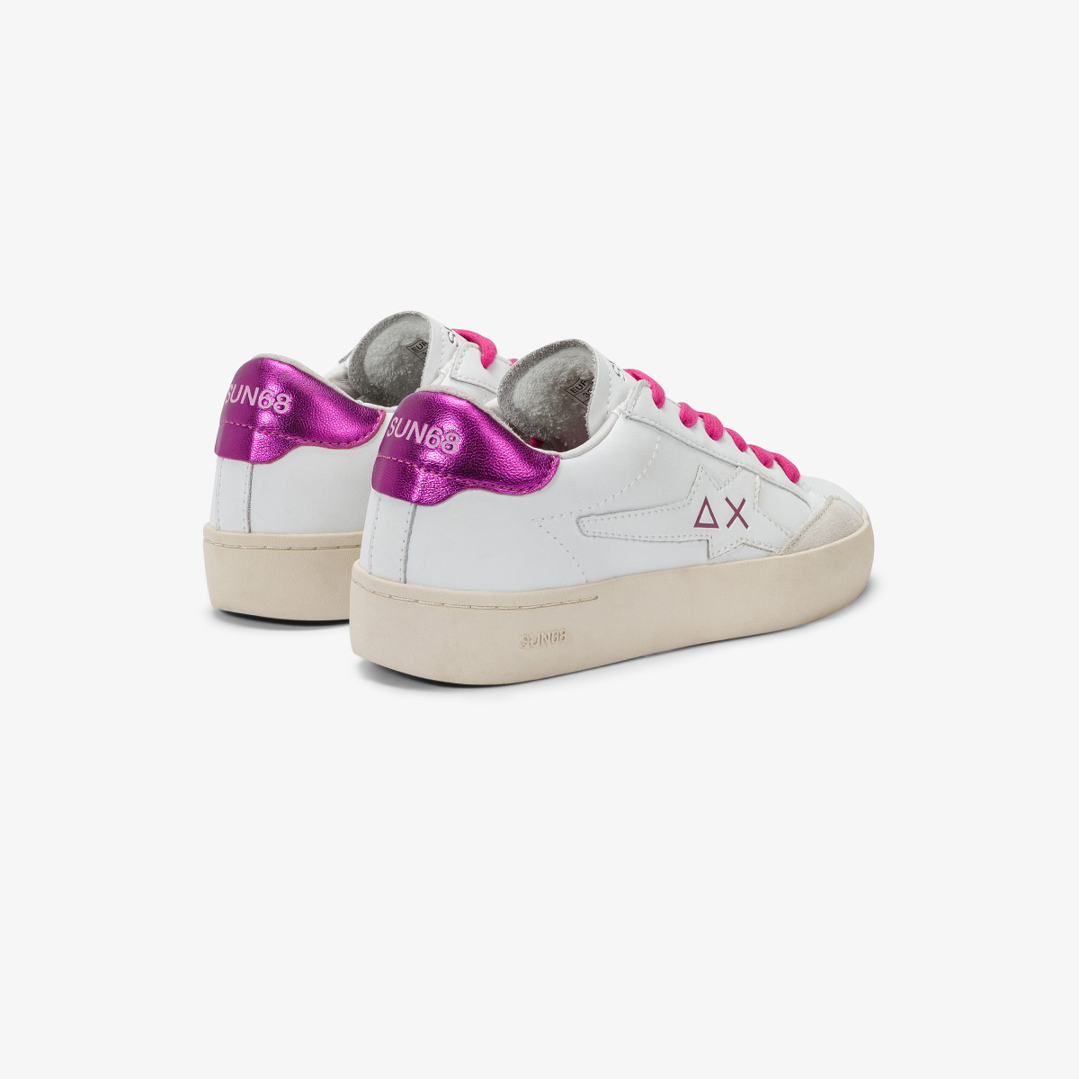 GIRL'S KATY LEATHER (TEEN) BIANCO/FUXIA