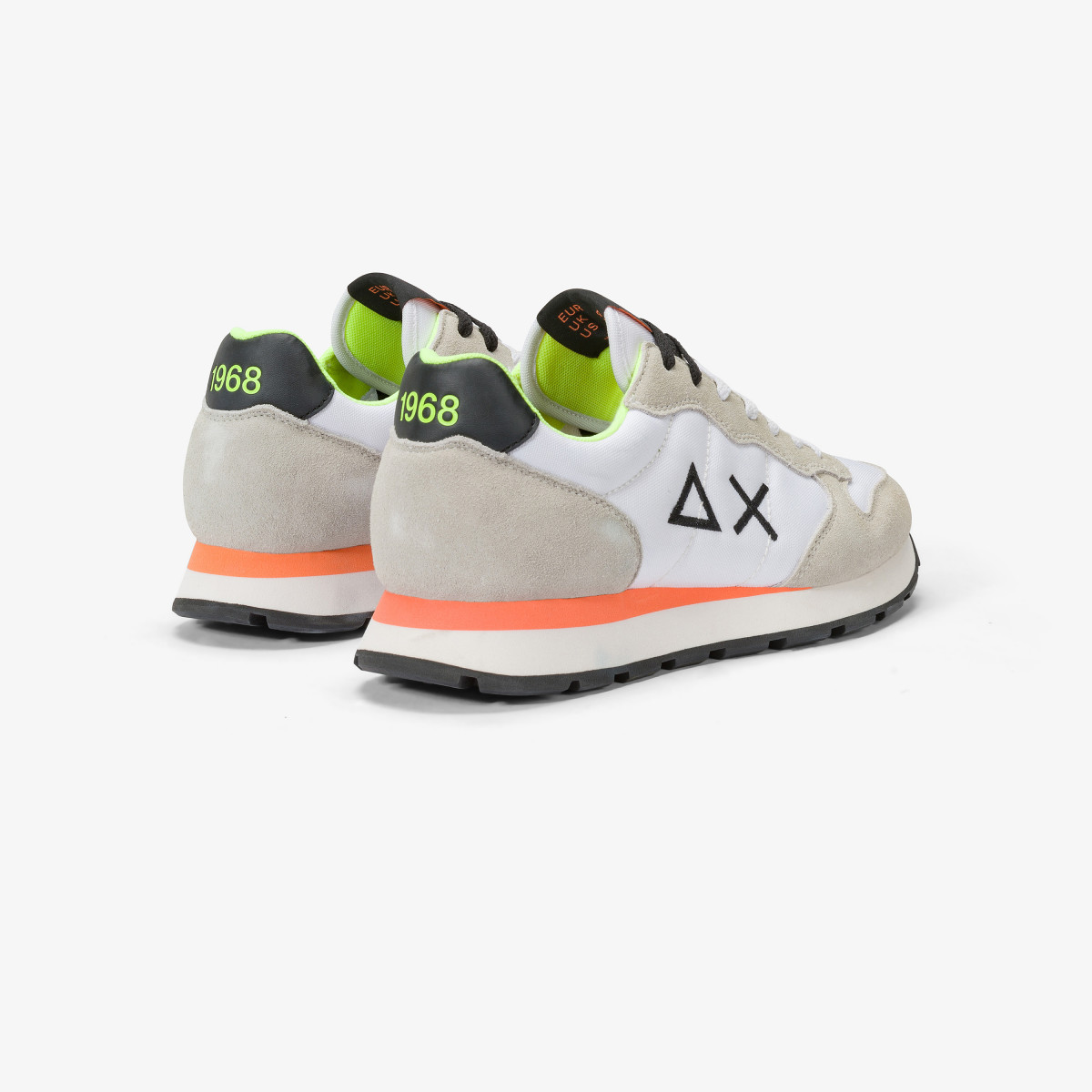 Tom Fluo nylon and suede sneaker WHITE
