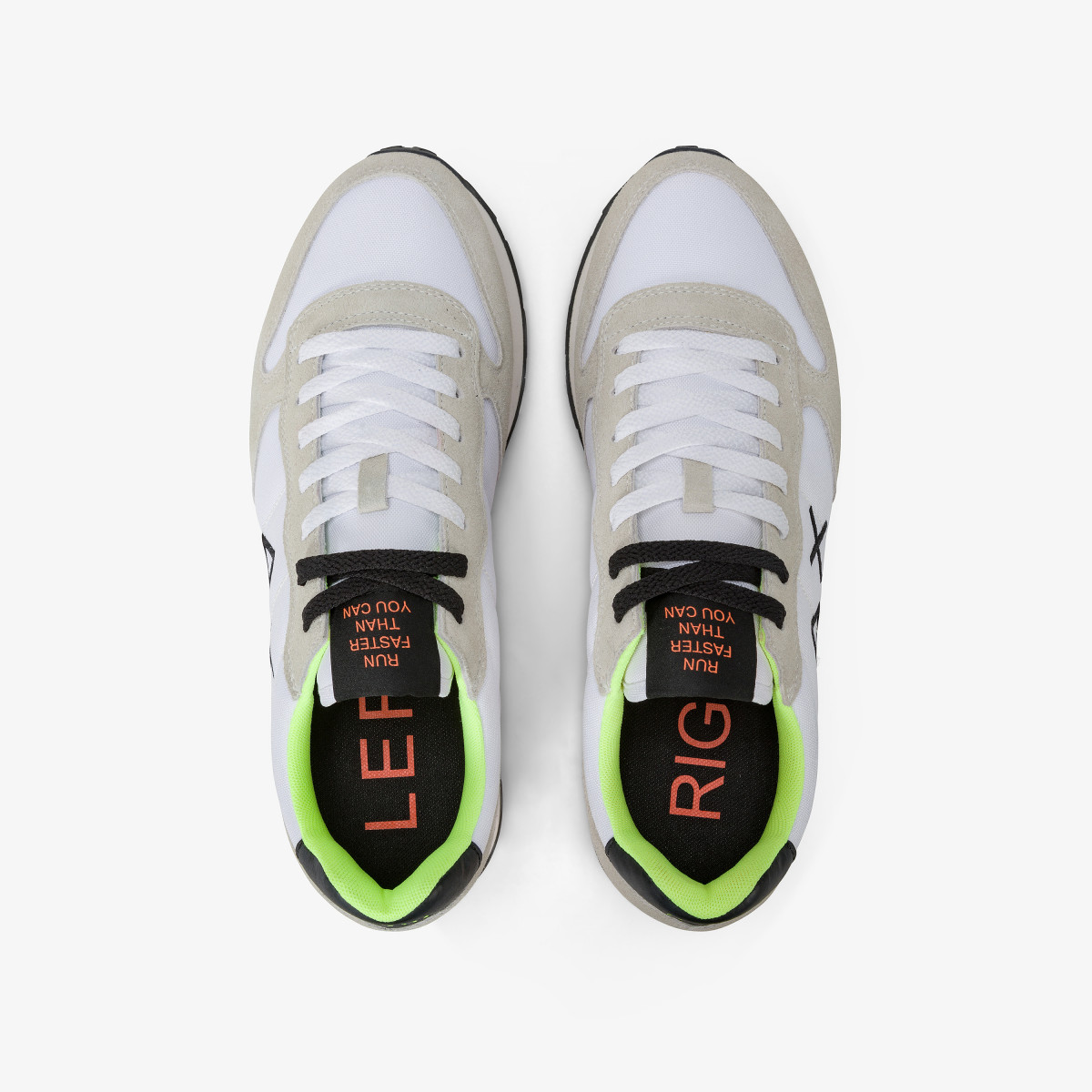 Tom Fluo nylon and suede sneaker WHITE