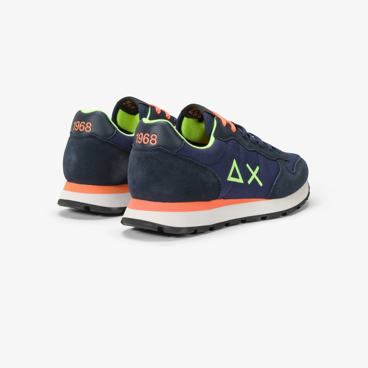 Sneaker Tom Fluo in nylon e suede NAVY BLUE