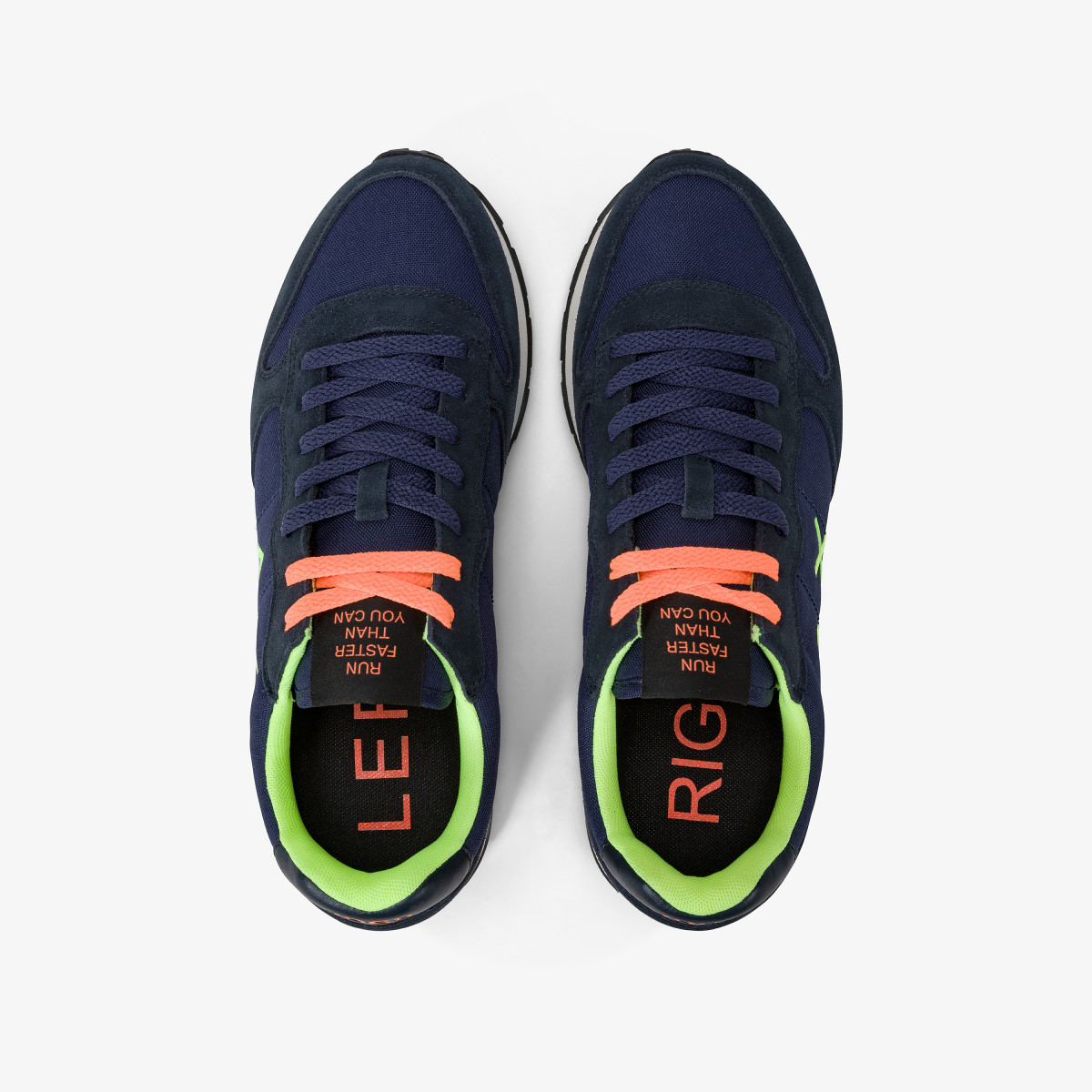 Sneaker Tom Fluo in nylon e suede NAVY BLUE