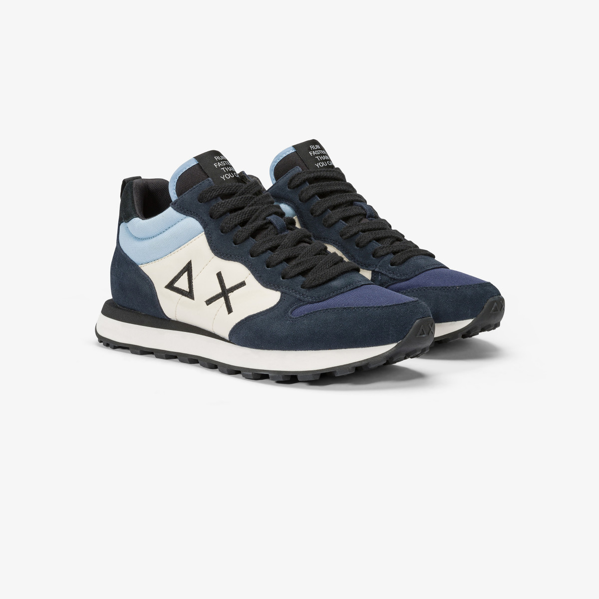 Sneaker mid top Tom 2.0 Color in nylon e suede NAVY BLUE