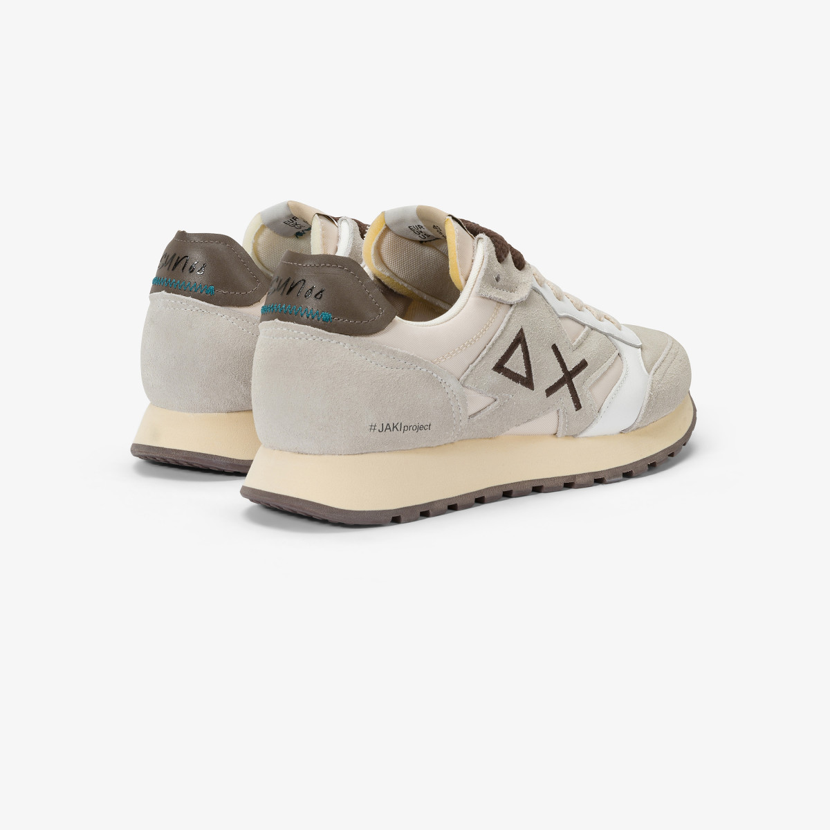 Sneaker Uncle Jaki in nylon e suede BIANCO PANNA