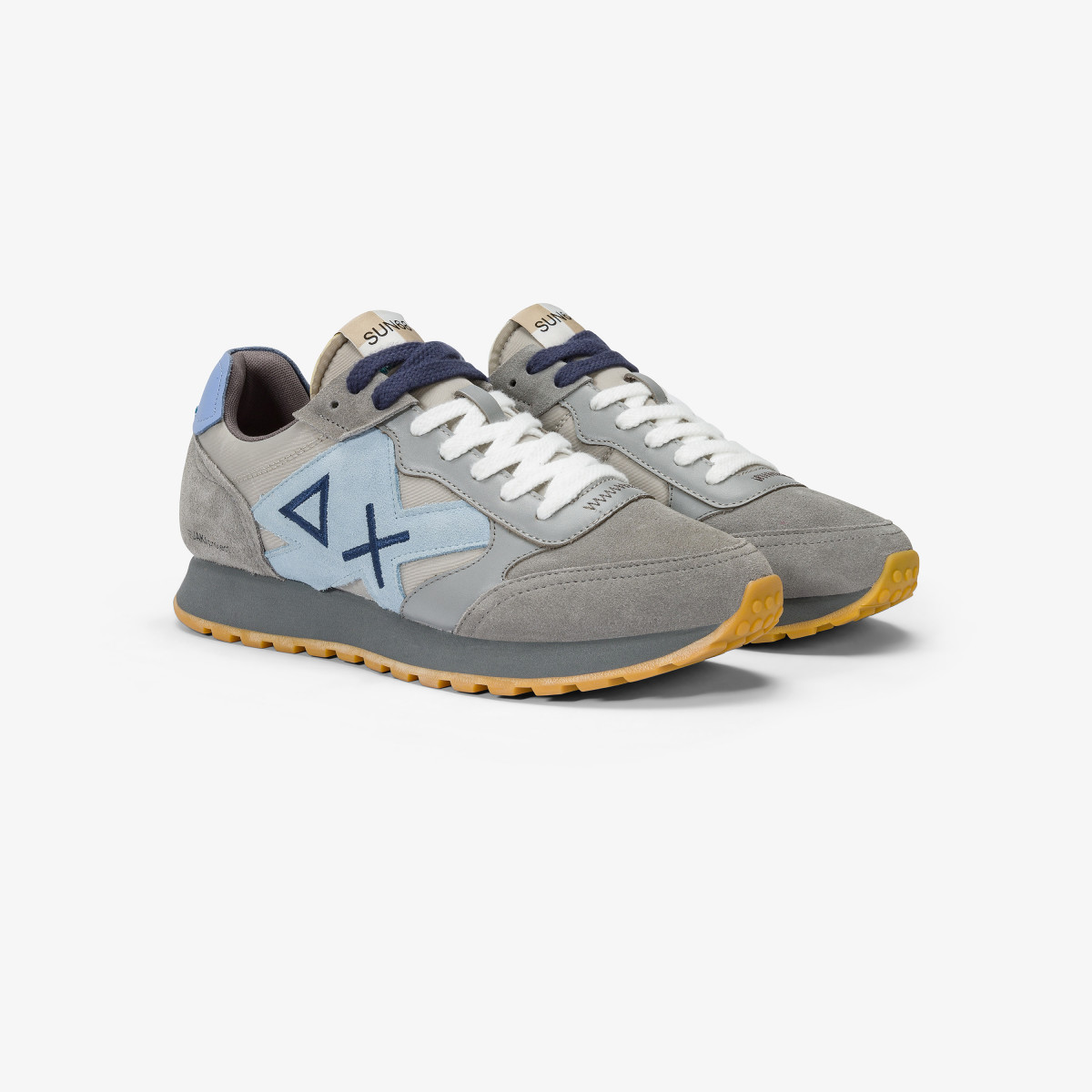 Uncle Jaki nylon and suede sneaker MEDIUM GREY