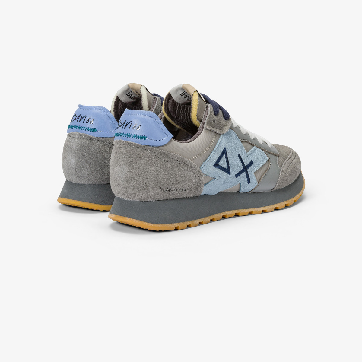 Uncle Jaki nylon and suede sneaker MEDIUM GREY