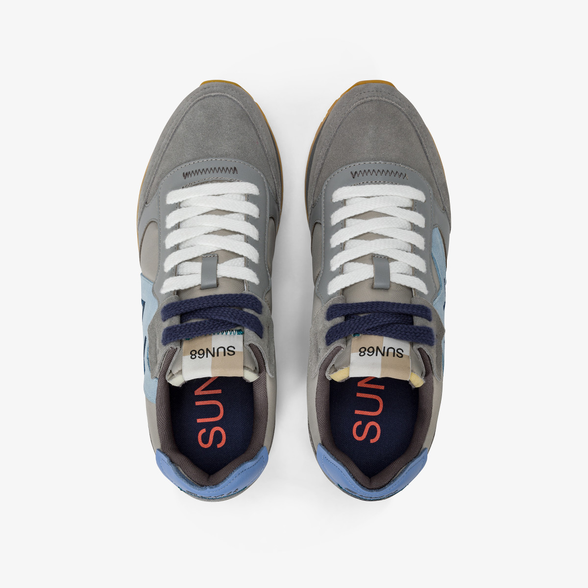 Uncle Jaki nylon and suede sneaker MEDIUM GREY