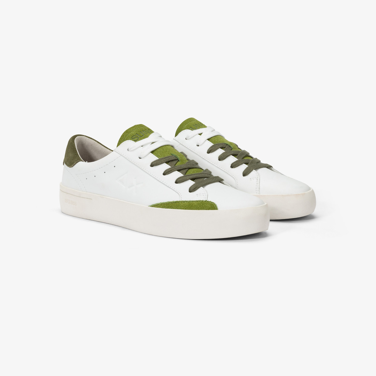 Sneaker Street in pelle MILITARE SCURO