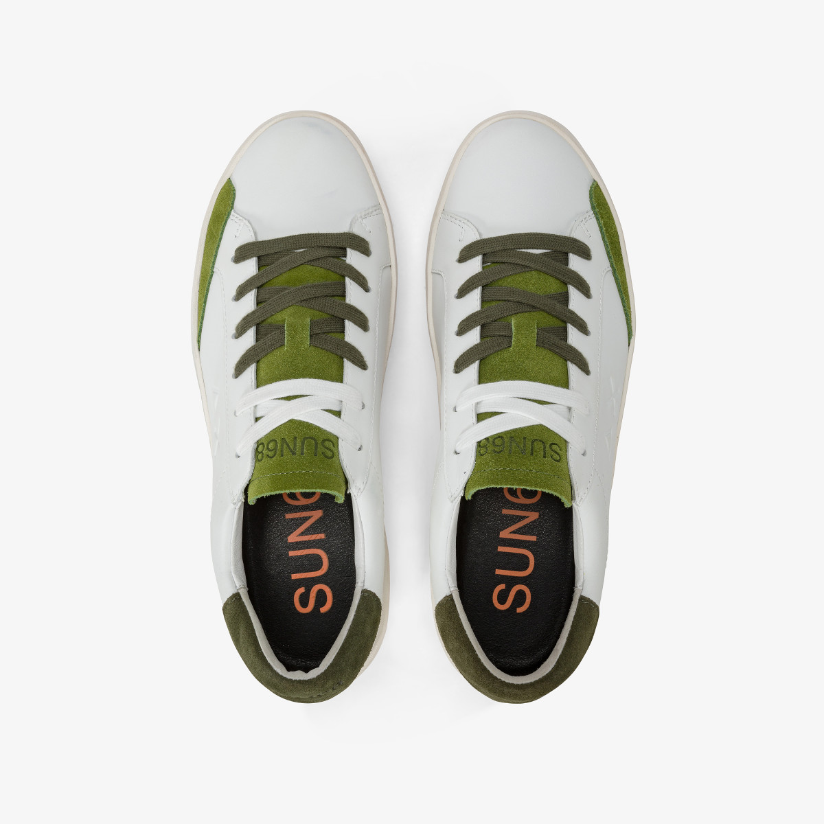 Sneaker Street in pelle MILITARE SCURO