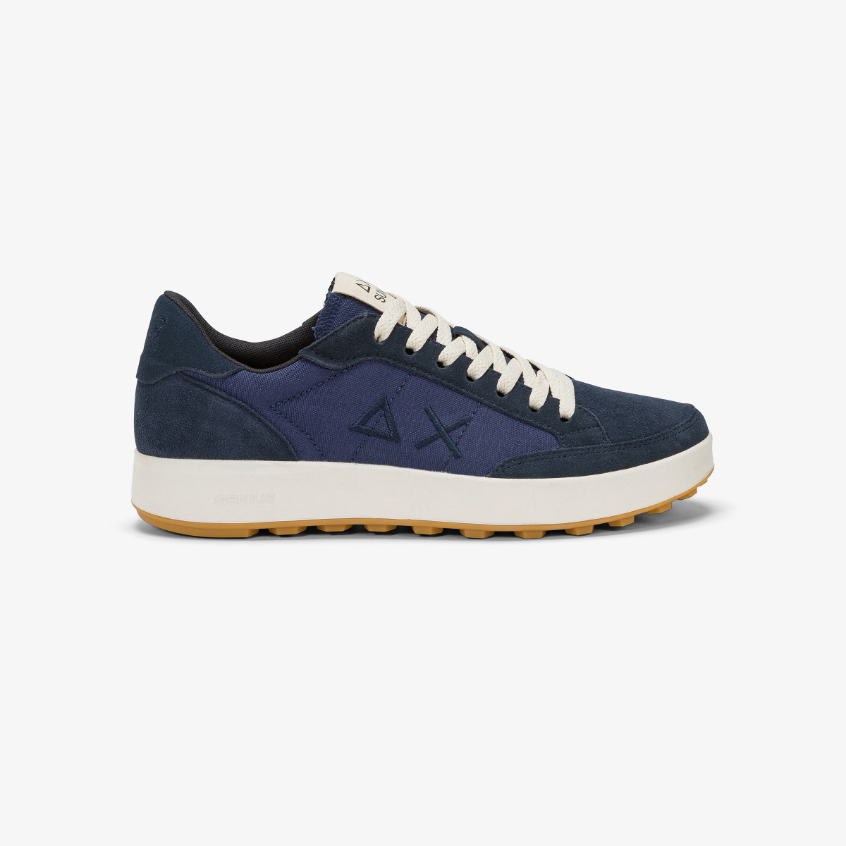 Genius nylon and suede sneaker NAVY BLUE