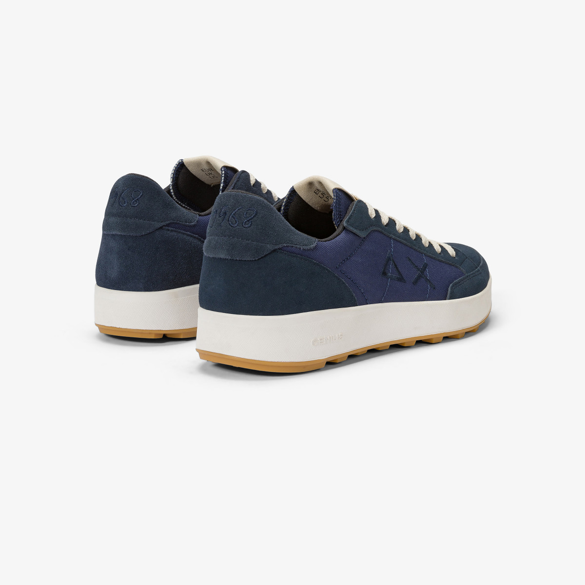 Genius nylon and suede sneaker NAVY BLUE