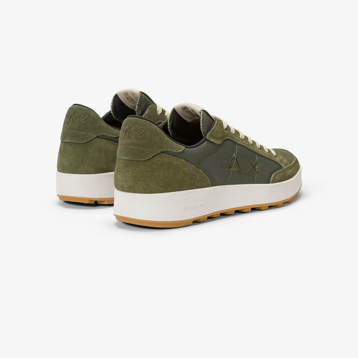 Genius nylon and suede sneaker DARK MILITARY