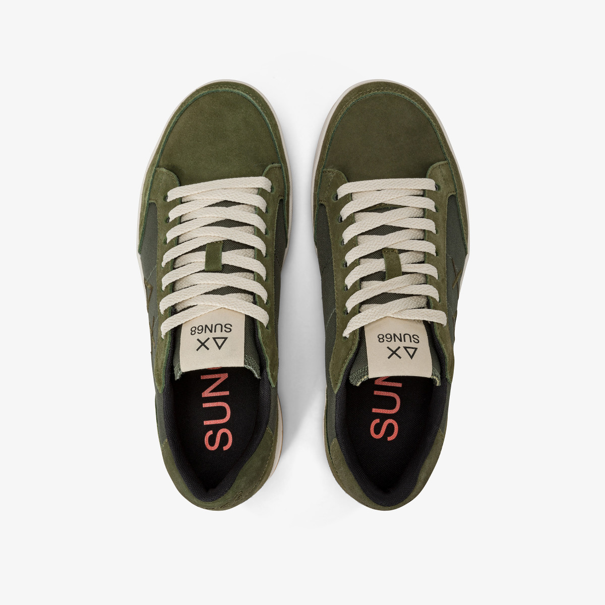 Genius nylon and suede sneaker DARK MILITARY