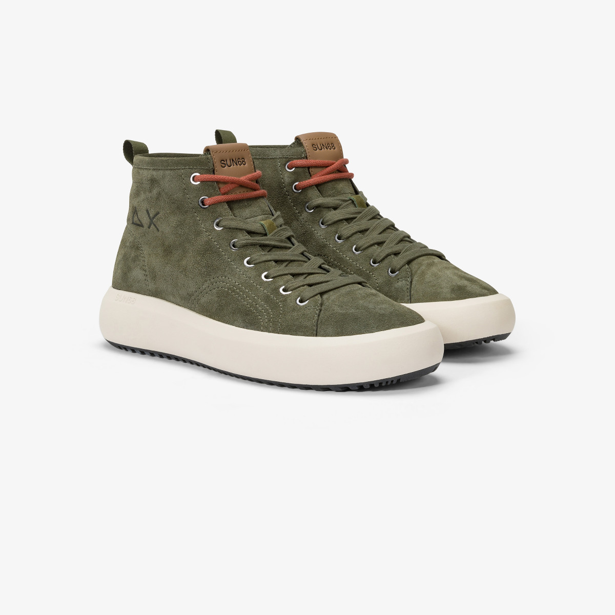 Sneaker mid top Big Boy in suede MILITARE SCURO