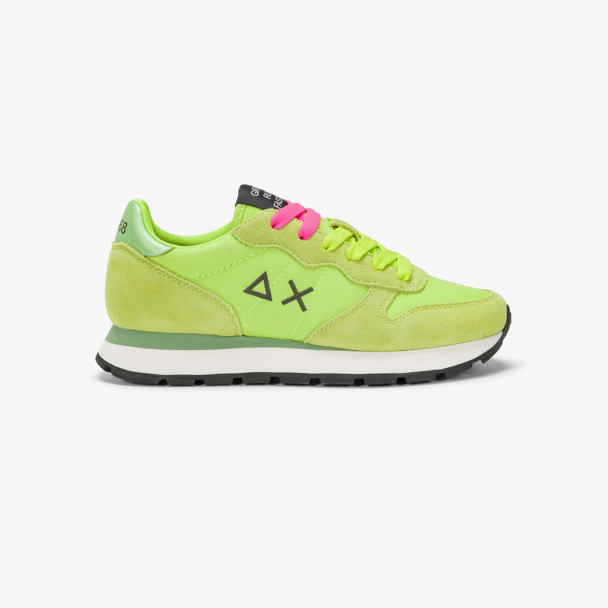 Ally suede and nylon sneaker LIME