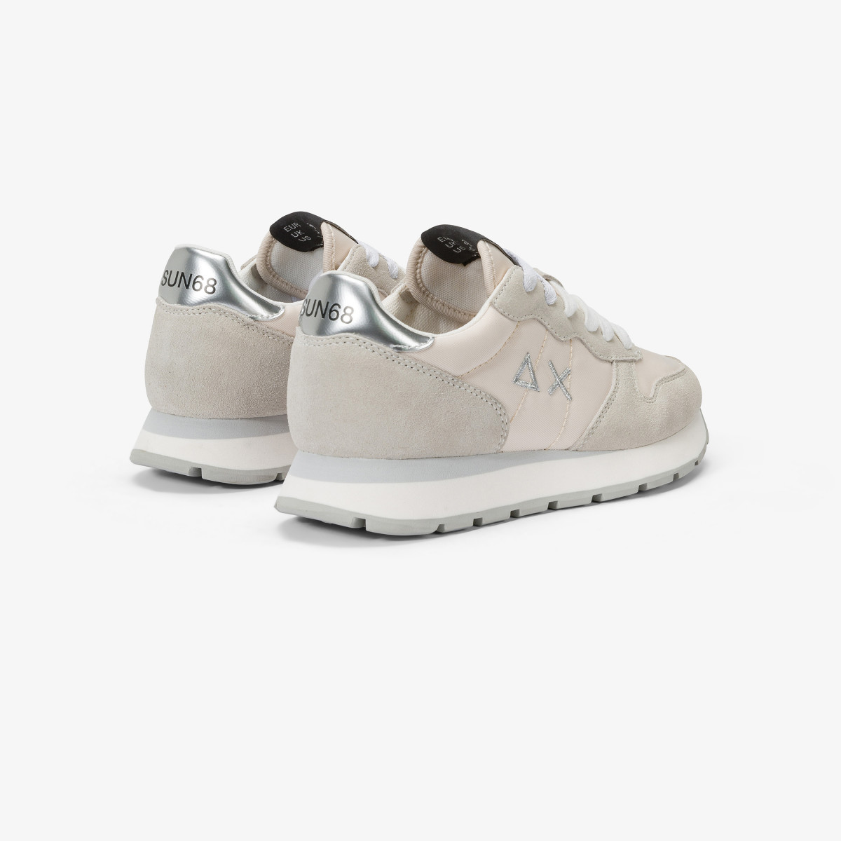 Sneaker Ally Gold Silver in suede e nylon BIANCO PANNA