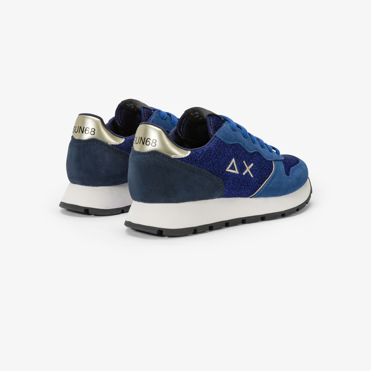 Sneaker Ally Glitter in suede e lurex ROYAL