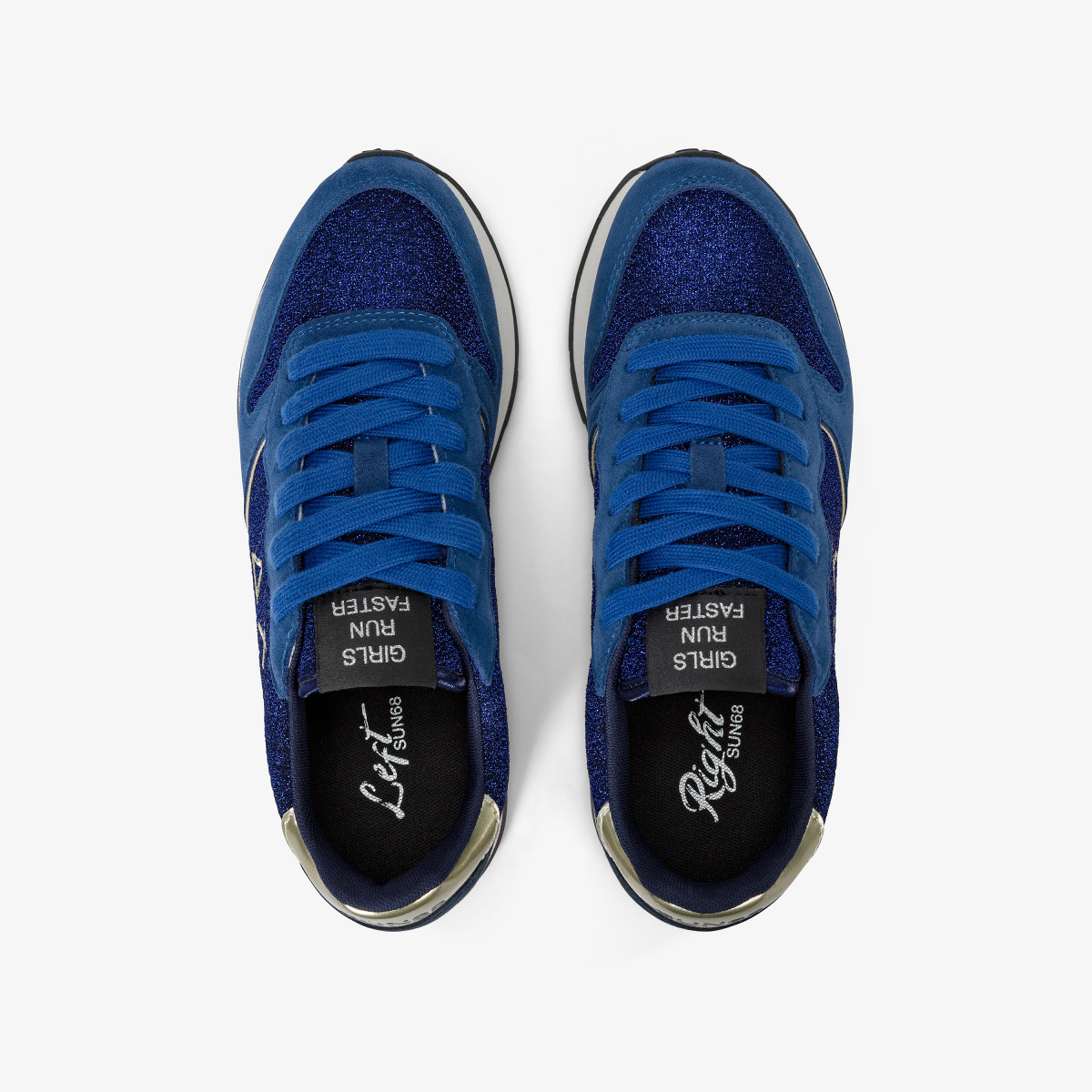 Sneaker Ally Glitter in suede e lurex ROYAL