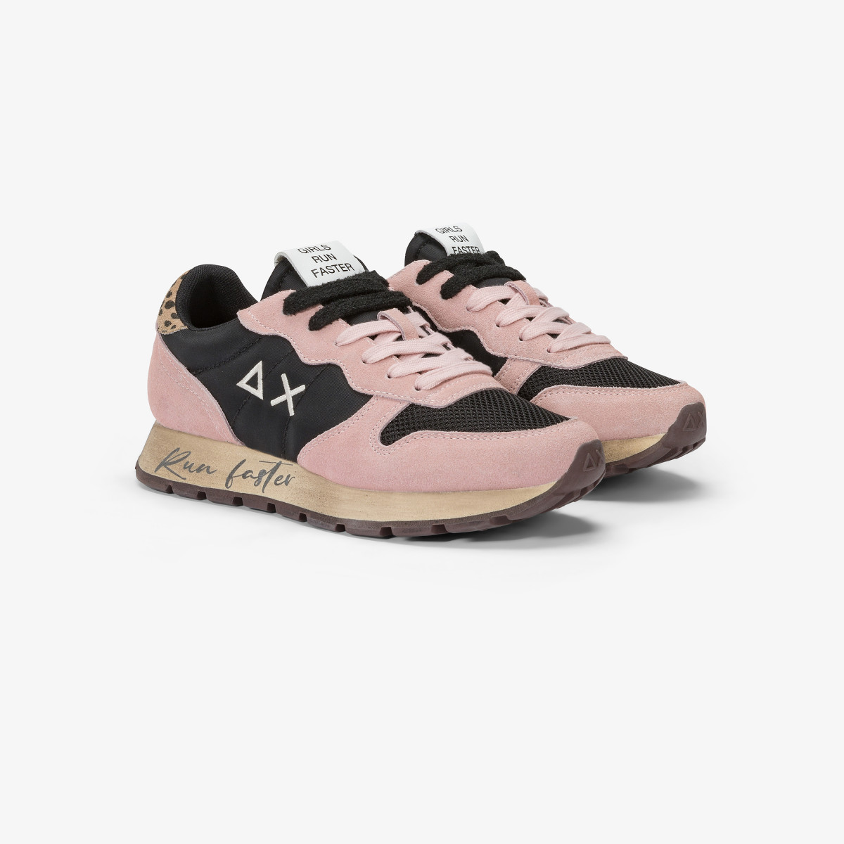 Sneaker Ally Vintage in suede e nylon ROSA