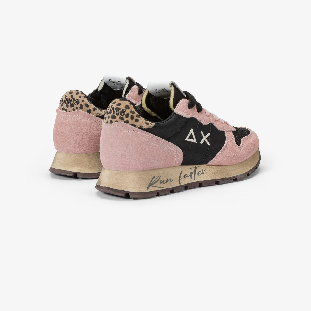 Sneaker Ally Vintage in suede e nylon ROSA