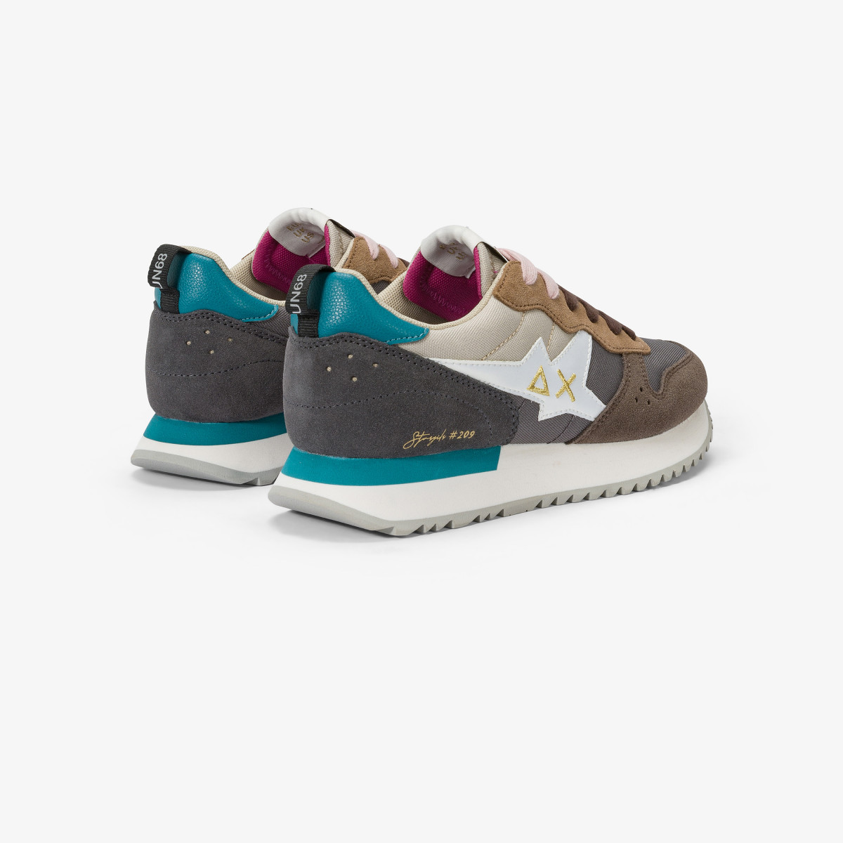 Stargirl Multicolor suede and nylon sneaker DARK GREY