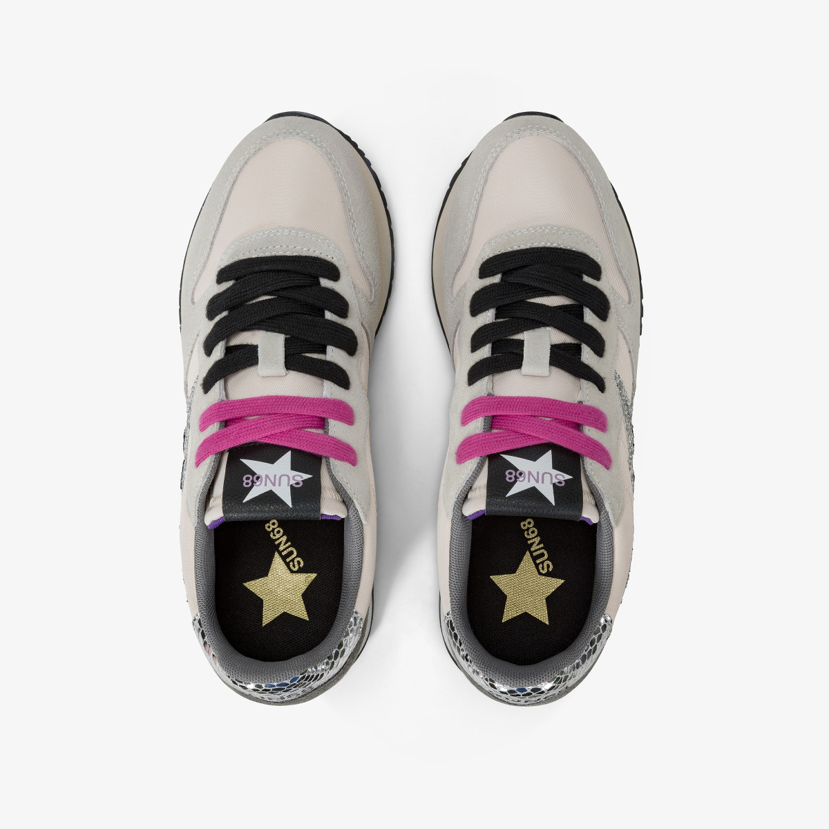 STARGIRL GLITTER LOGO BIANCO PANNA