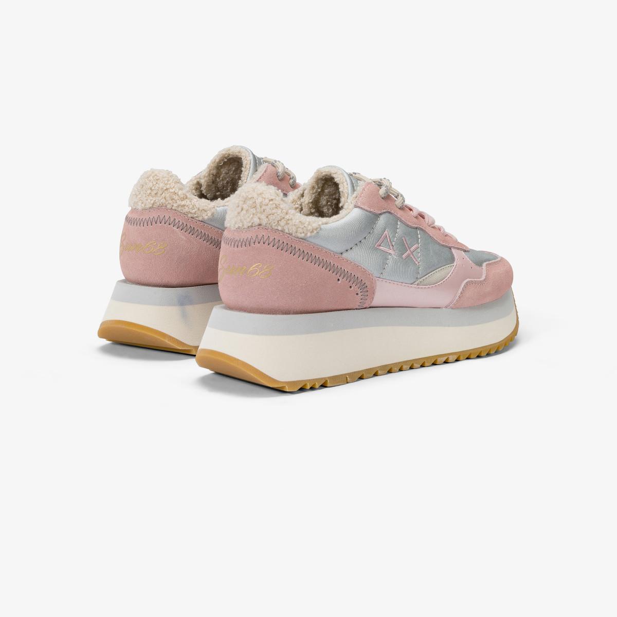 Sneaker Big Ally Winter in suede e nylon ROSA