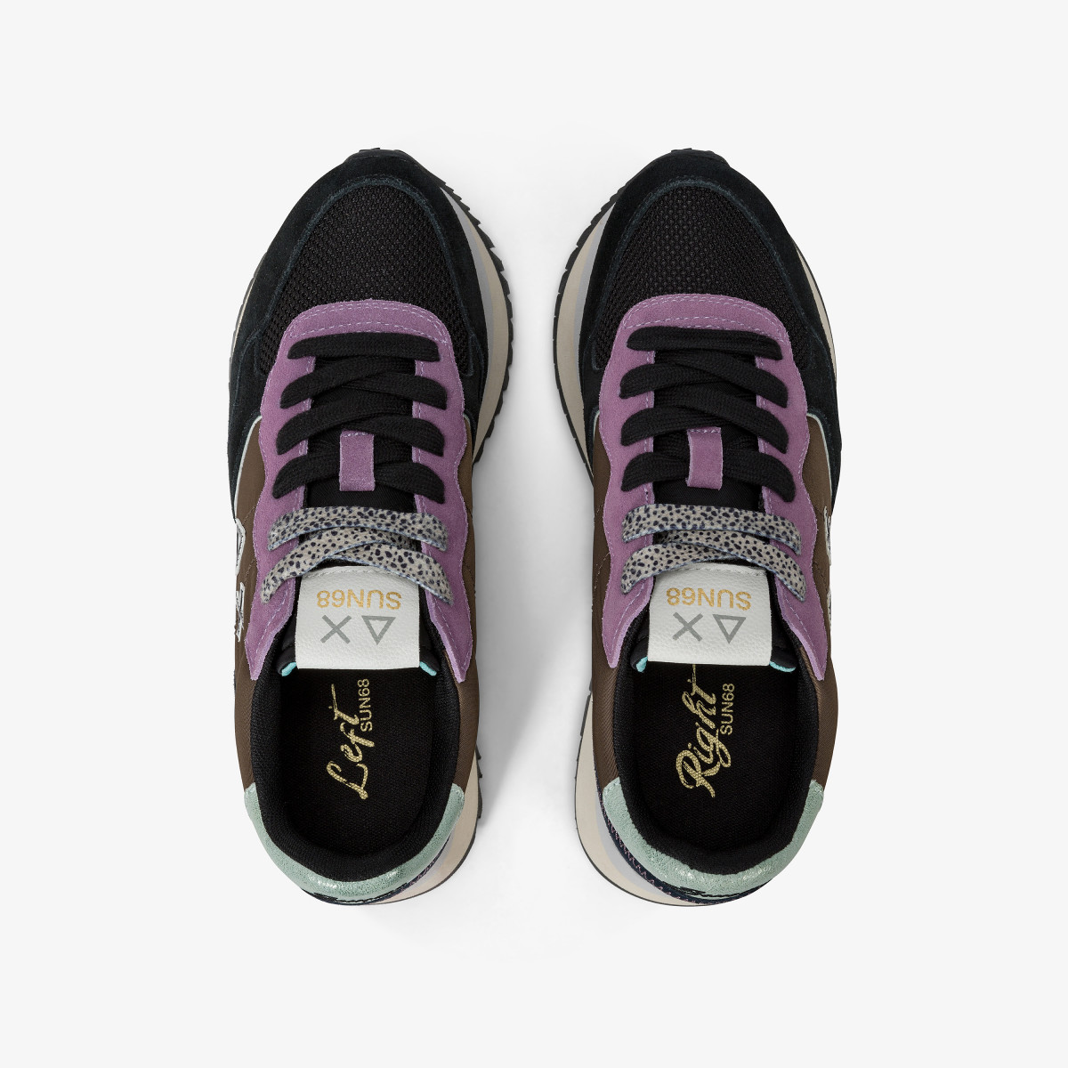 Sneaker Big Ally in nylon e suede NERO