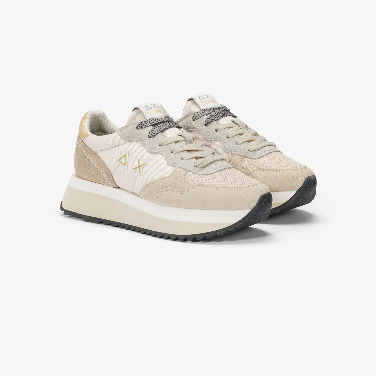 Big Ally nylon and suede sneaker OFF WHITE