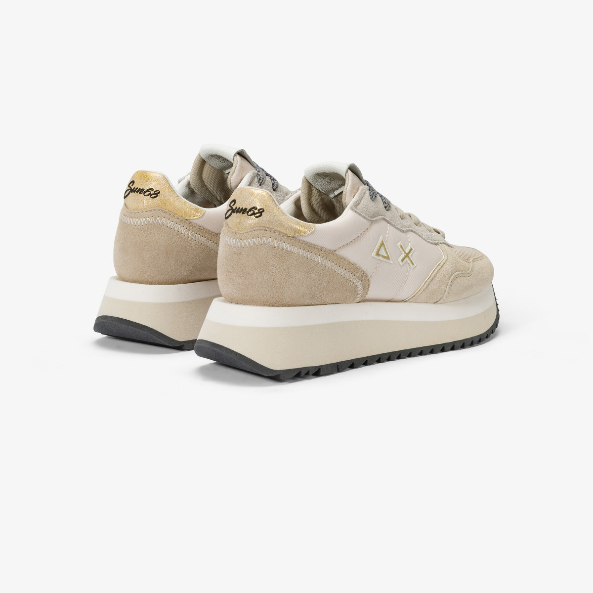 Big Ally nylon and suede sneaker OFF WHITE