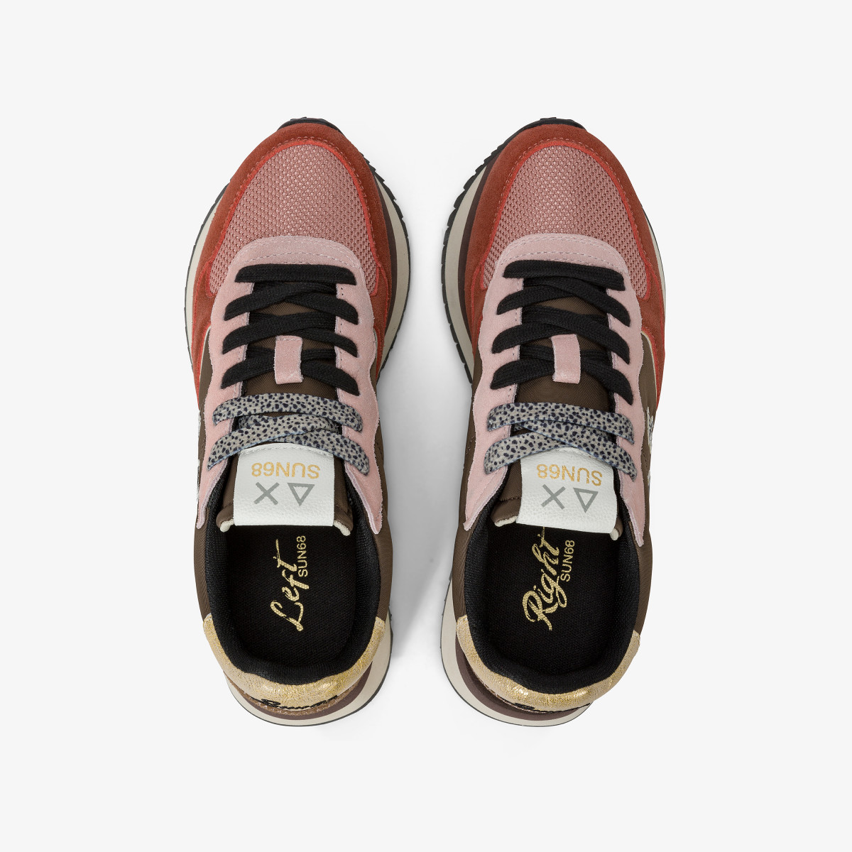 Sneaker Big Ally in nylon e suede RUST