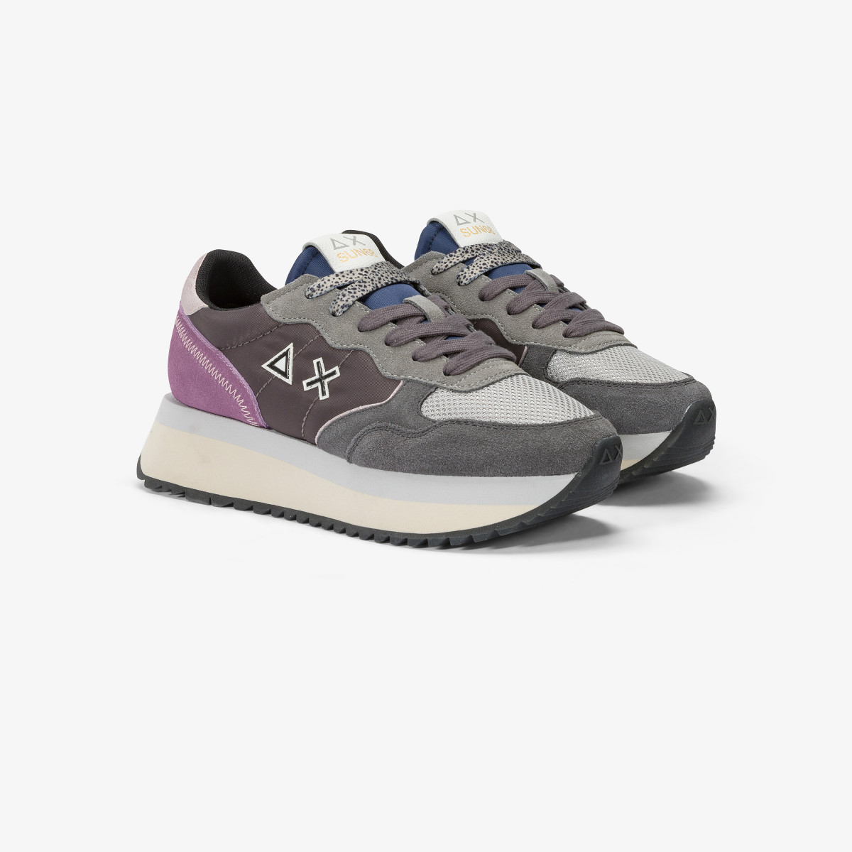Sneaker Big Ally in nylon e suede GRIGIO SCURO