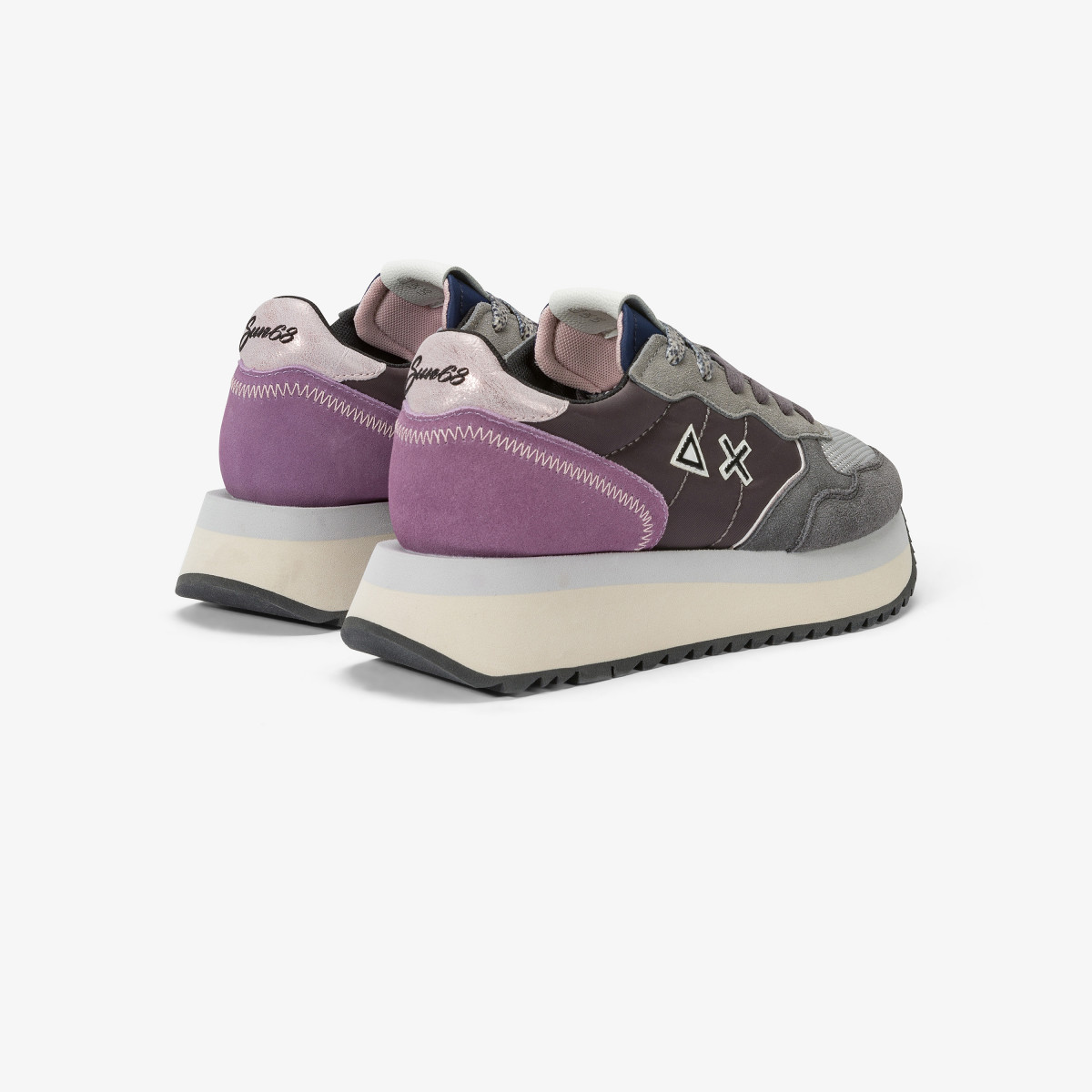 Sneaker Big Ally in nylon e suede GRIGIO SCURO