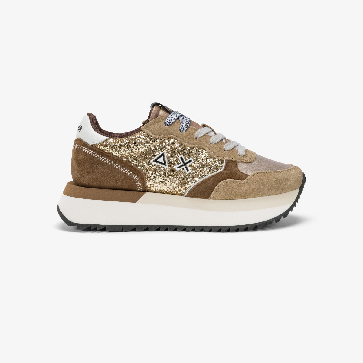 Sun 68 Sneaker Big Ally Glitter In Pelle E Suede - Scarpe