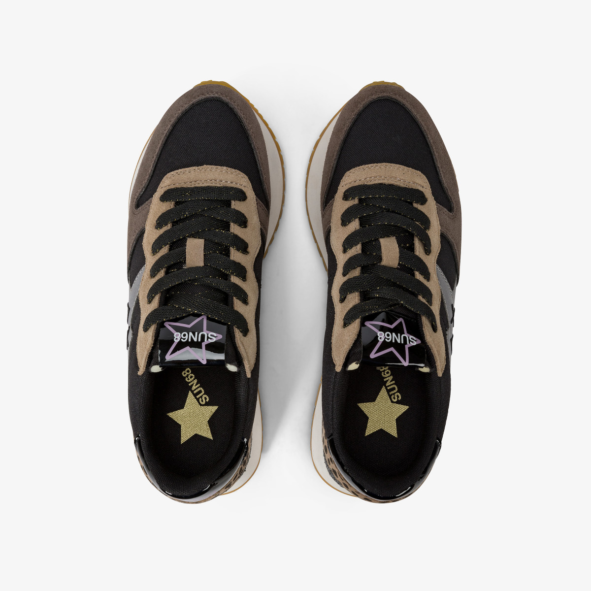 Big Stargirl nylon and suede sneaker BLACK