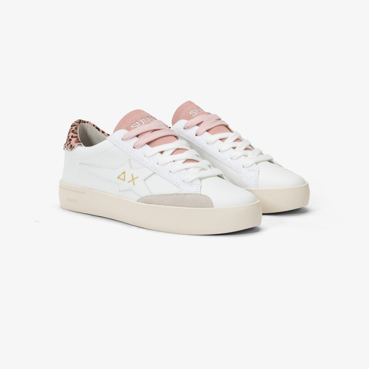 Katy leather sneaker WHITE/PINK