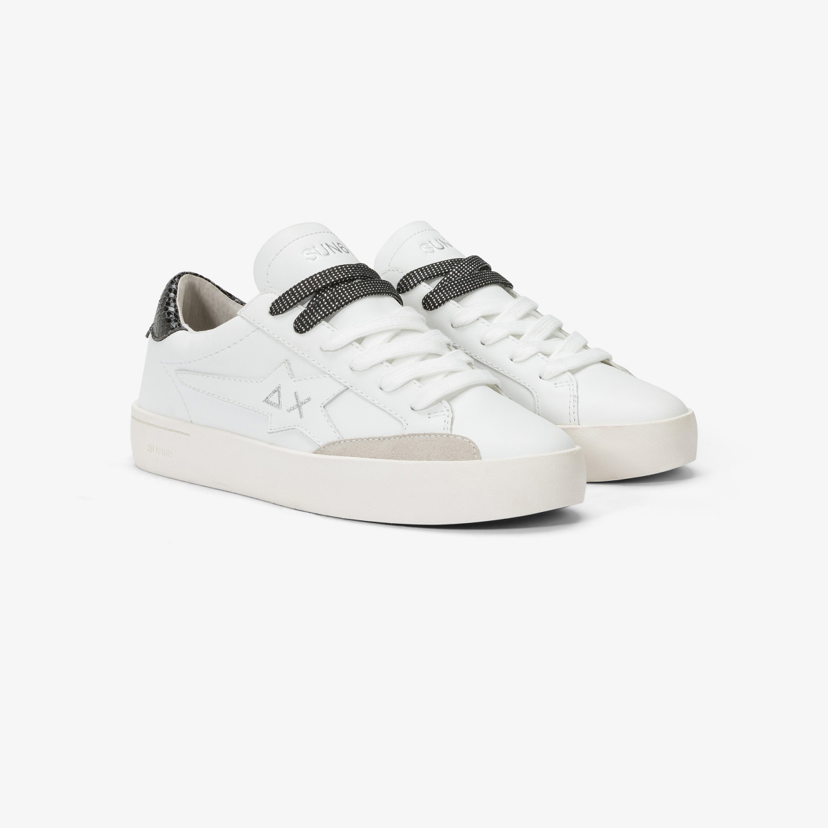 Katy leather sneaker WHITE/BLACK