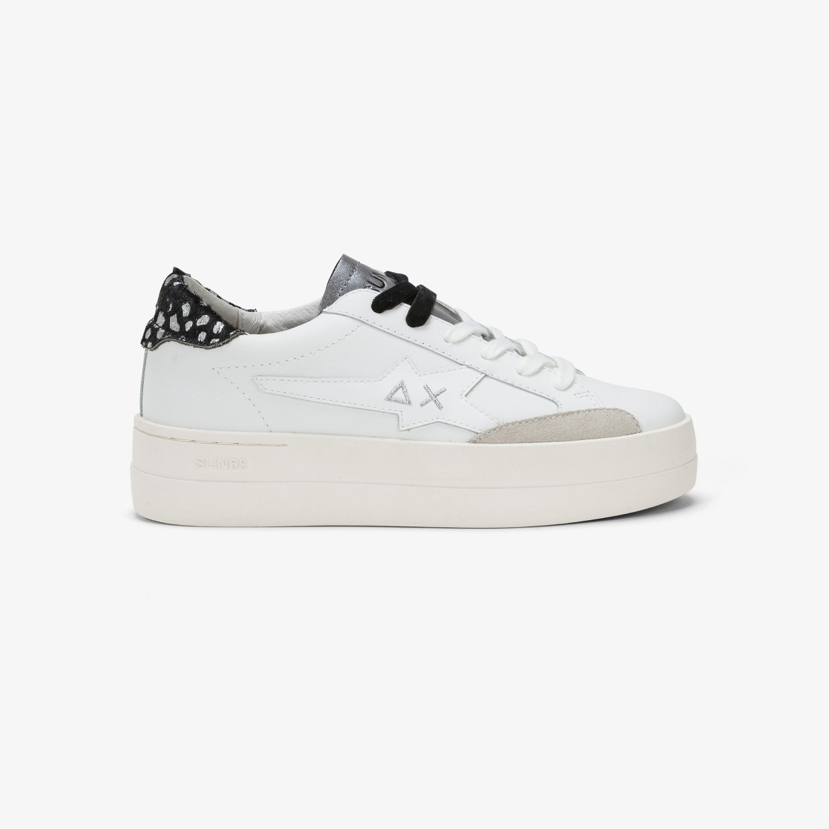 Big Katy leather sneaker WHITE/SILVER