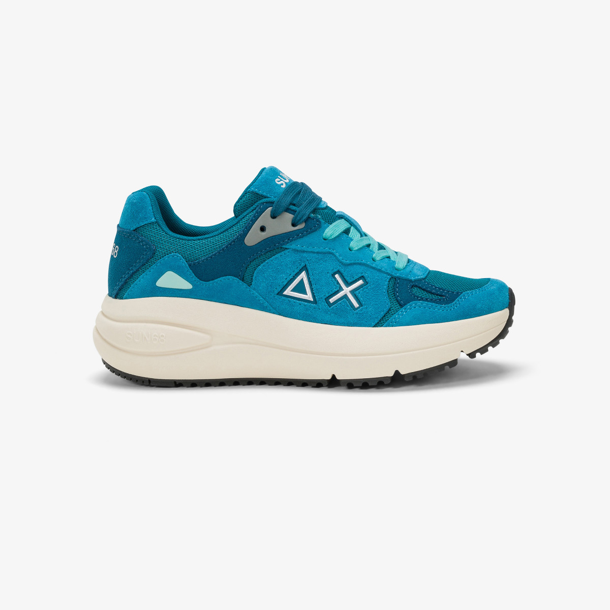Venus suede and mesh sneaker TURQUOISE