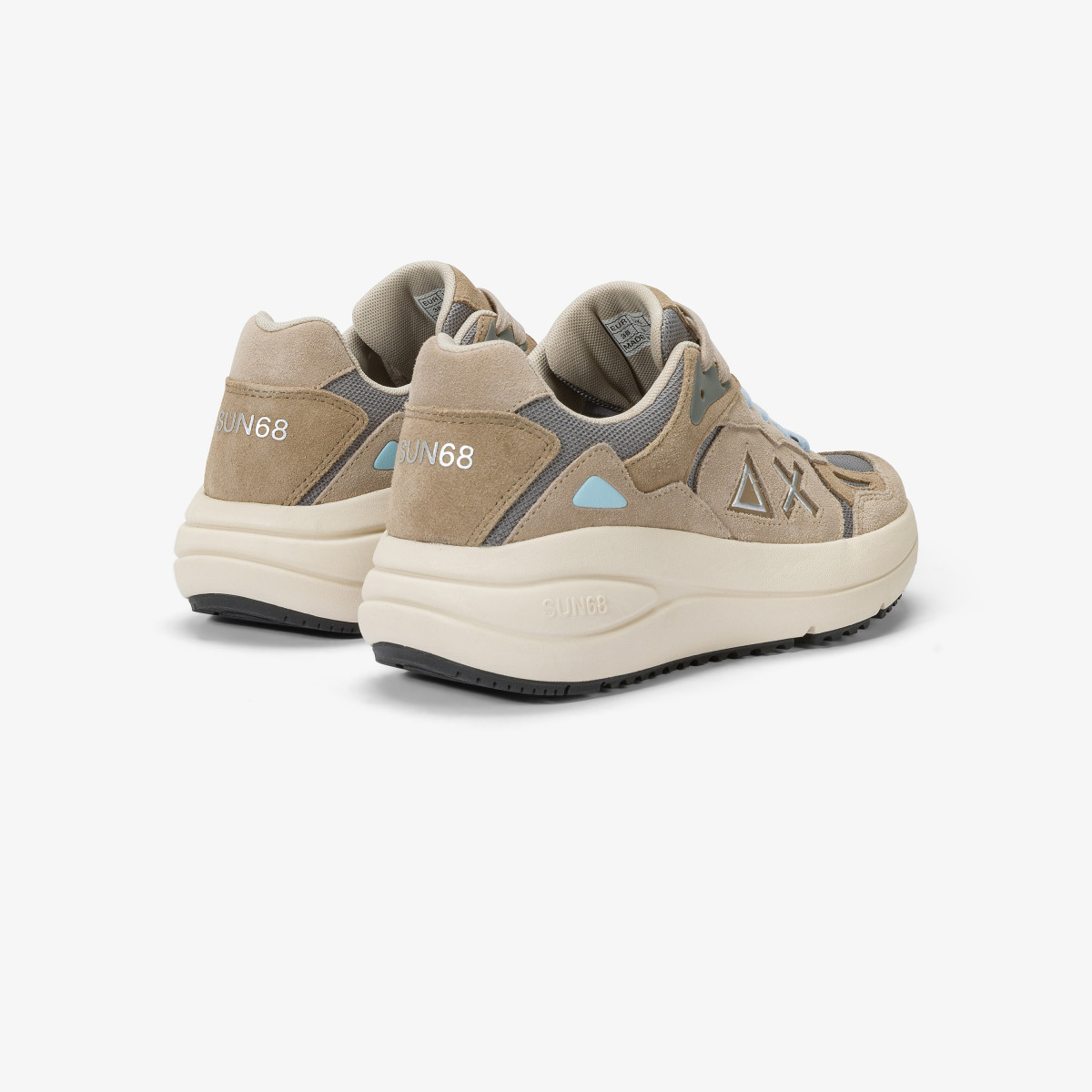 Venus suede and mesh sneaker BEIGE