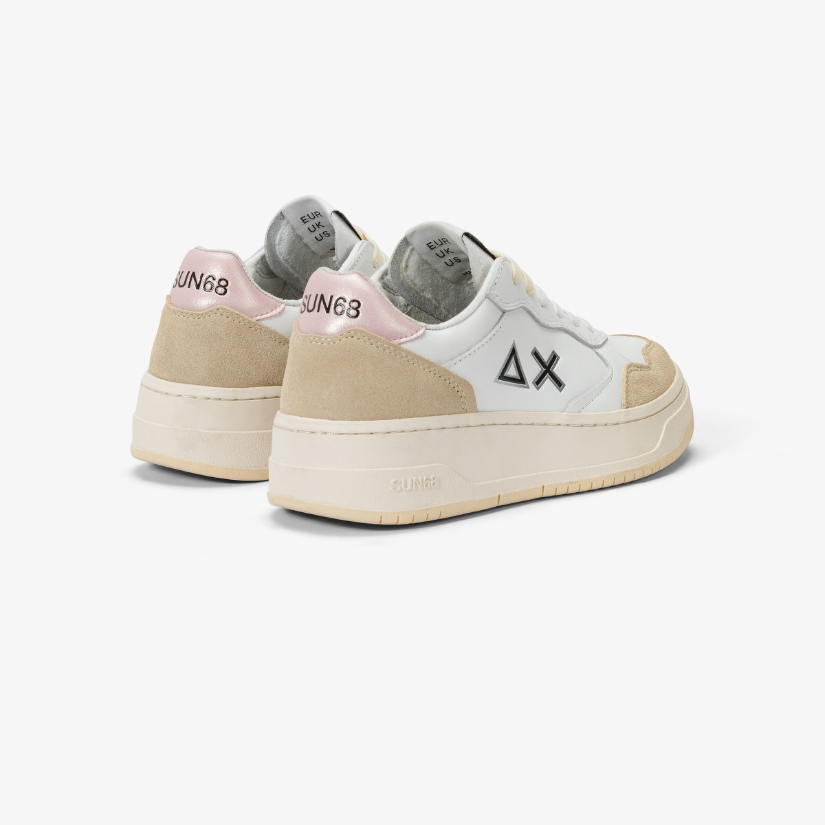 Basket Love Lady leather and suede sneaker BIANCO/BIANCO PANNA