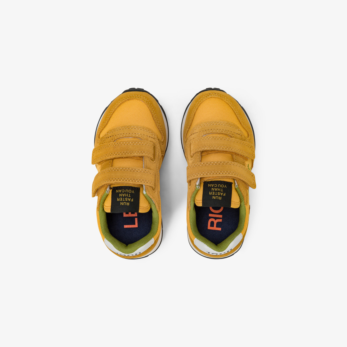 Boys’ Tom nylon and suede sneaker YELLOW