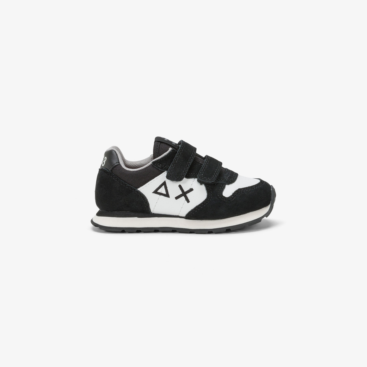 Boys’ Tom Color nylon, suede and leather sneaker BLACK