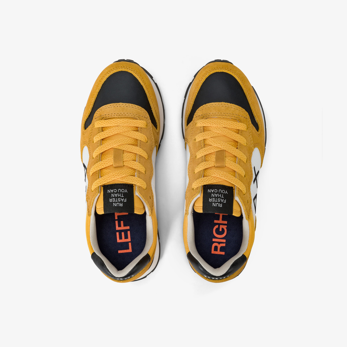 Sneaker Boy's Tom Color in nylon, suede e pelle GIALLO