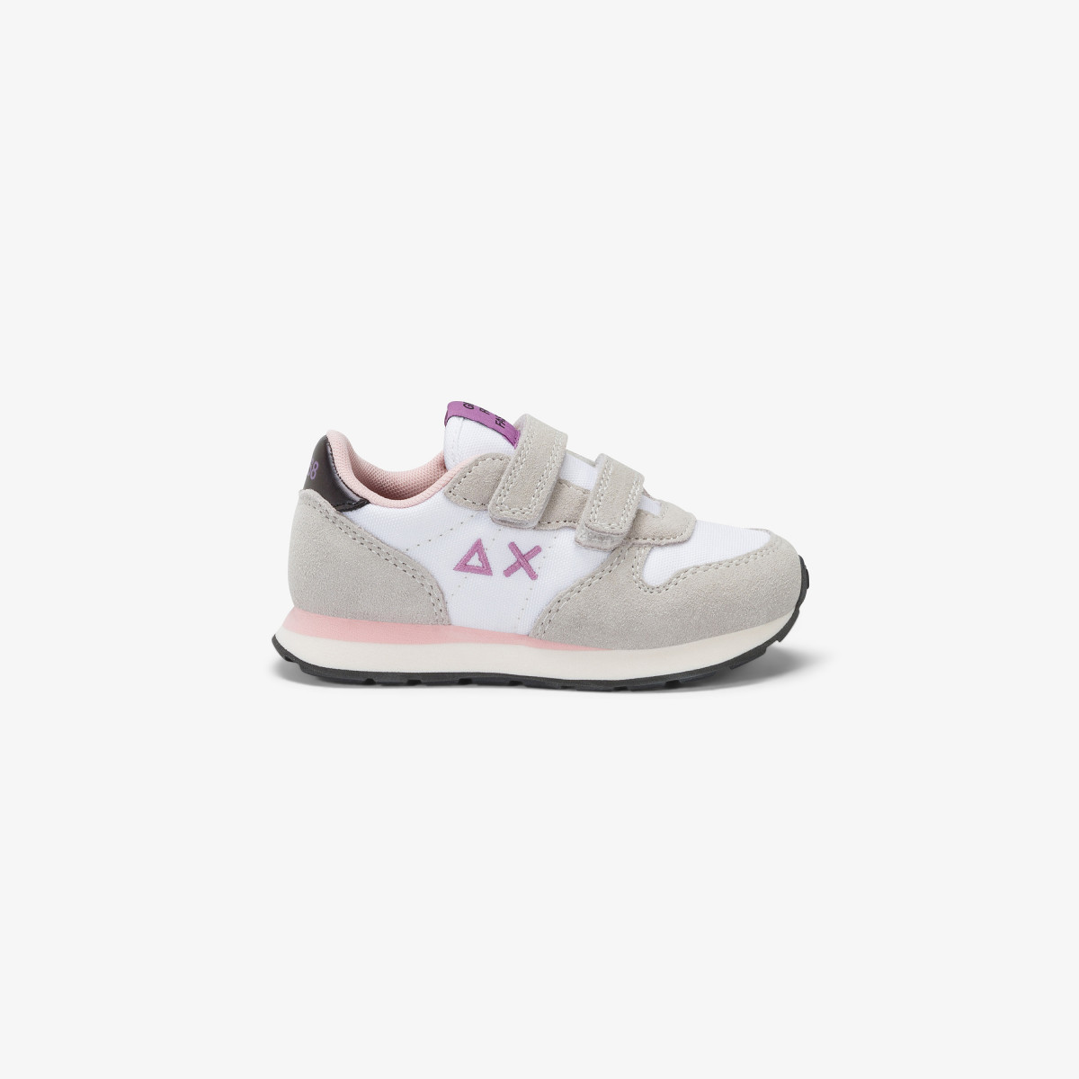 Girls’ Ally nylon and suede sneaker WHITE